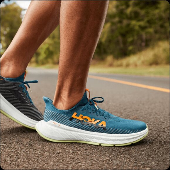 Hoka One One Carbon X 3 Men’s Running Shoes Comfort Lace-Up Blue Black main image 14